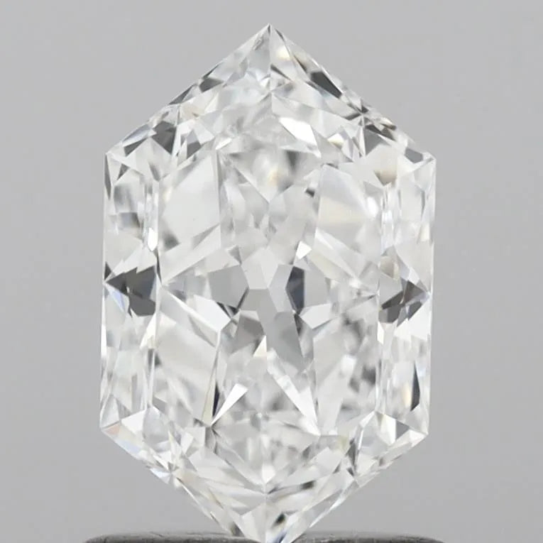 1.00ct hexagonal lab grown diamond (colour d, clarity vvs2, igi certified)