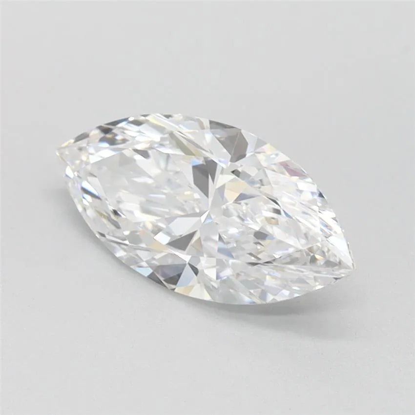1.00ct marquise lab grown diamond (colour d, clarity fl, igi certified)