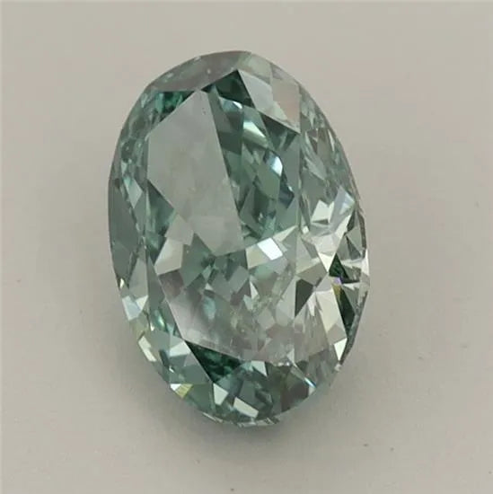 1.00ct Oval Lab Grown Diamond (Colour Fancy Vivid Green, Clarity VS1, IGI Certified)