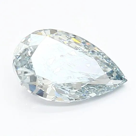1.00ct pear lab grown diamond (colour fancy greenish blue, clarity vs1, igi certified)