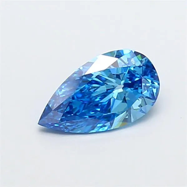 1.00ct Pear Lab Grown Diamond (Colour Fancy Vivid Blue, Clarity VS2, IGI Certified)