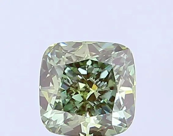 1.01ct Cushion modified Lab Grown Diamond (Colour Fancy Vivid Green, Clarity VS1, IGI Certified)