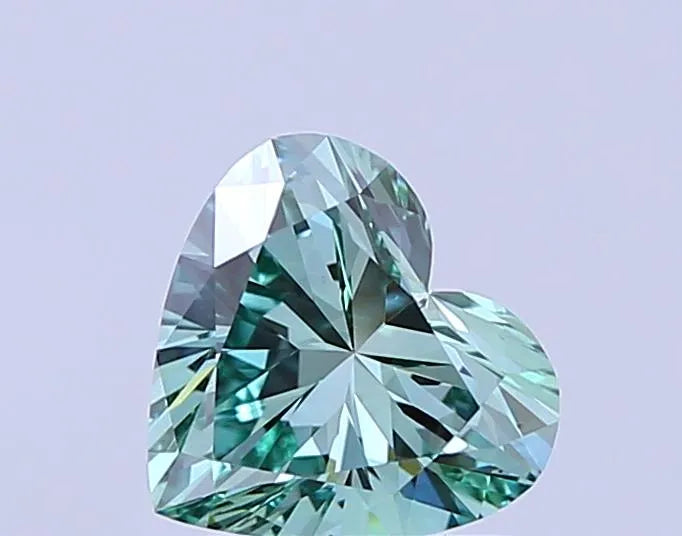 1.01ct heart lab grown diamond (colour fancy vivid green, clarity vvs2, igi certified)