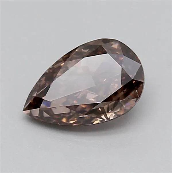 1.01ct pear lab grown diamond (colour fancy brown, clarity vs2, igi certified)