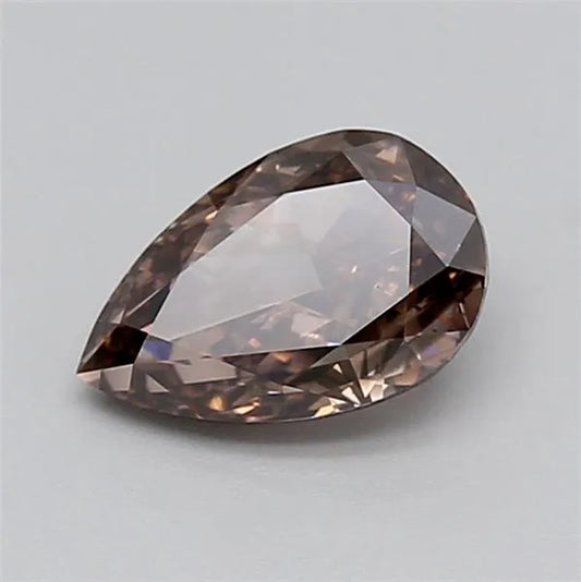 1.01ct Pear Lab Grown Diamond (Colour Fancy Brown, Clarity VS2, IGI Certified)