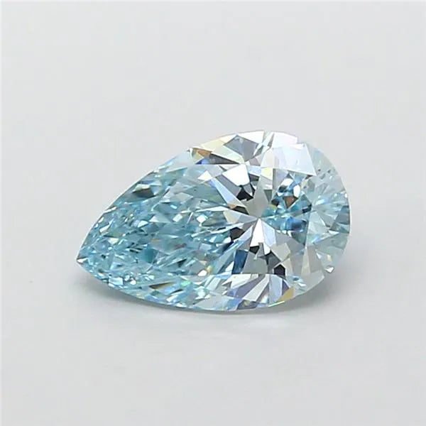 1.01ct pear lab grown diamond (colour fancy greenish blue, clarity vvs2, igi certified)