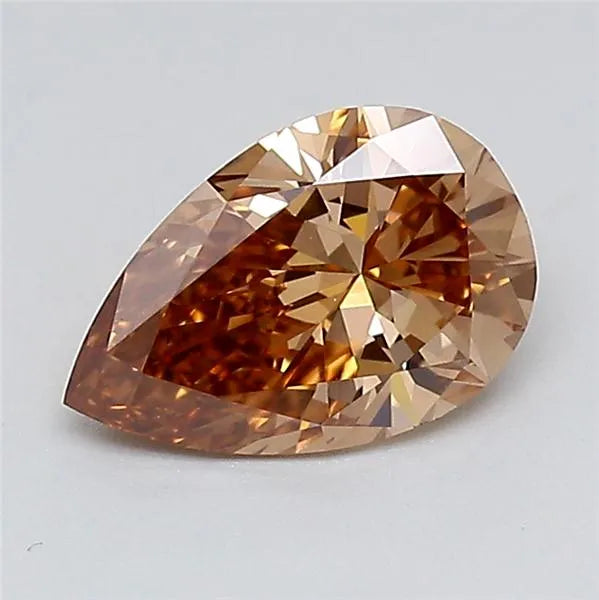 1.01ct pear lab grown diamond (colour fancy light brown, clarity vvs2, igi certified)