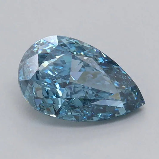 1.01ct Pear Lab Grown Diamond (Colour Fancy Vivid Blue, Clarity VS1, IGI Certified)
