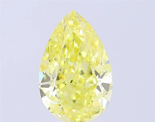 1.01ct Pear Lab Grown Diamond (Colour Fancy Yellow, Clarity VVS1, IGI Certified)