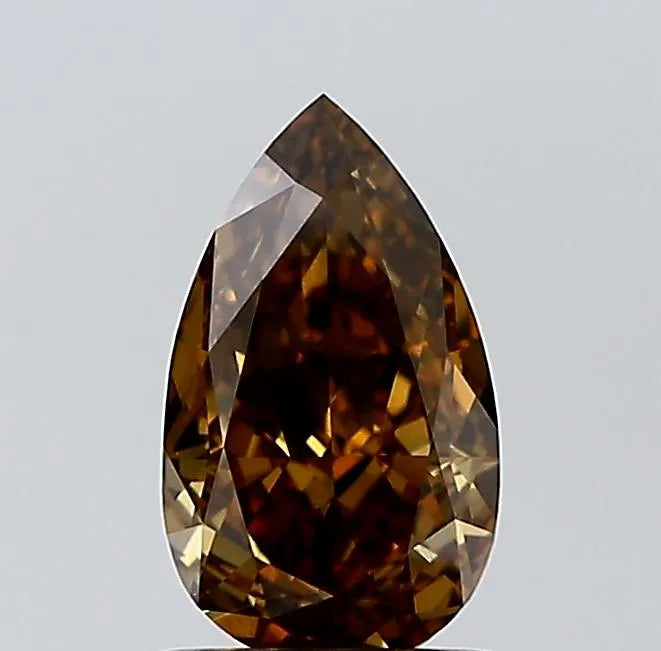 1.01ct Pear Natural Diamond (Colour Fancy Dark Yellowish Brown, Clarity VS1, GIA Certified)