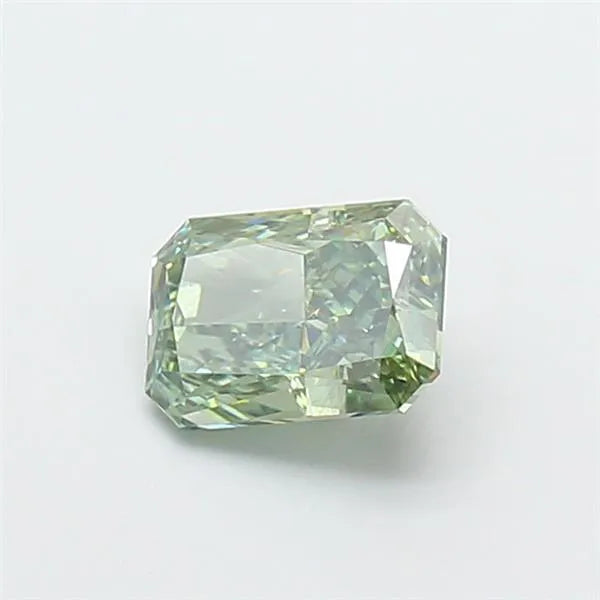 1.01ct radiant lab grown diamond (colour fancy vivid green, clarity vvs2, igi certified)