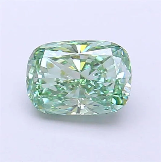 1.02ct Cushion modified Lab Grown Diamond (Colour Fancy Vivid Green, Clarity VS1, IGI Certified)