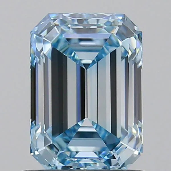 1.02ct emerald lab grown diamond (colour fancy intense blue, clarity vvs1, igi certified)