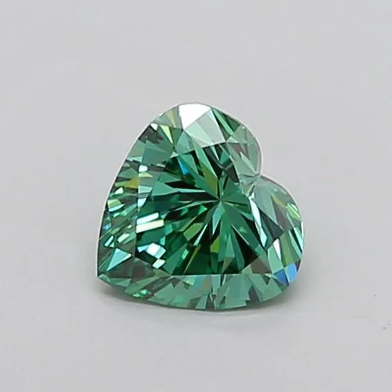 1.02ct Heart Lab Grown Diamond (Colour Fancy Vivid Green, Clarity VVS1, IGI Certified)