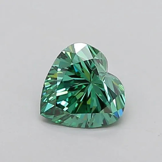 1.02ct Heart Lab Grown Diamond (Colour Fancy Vivid Green, Clarity VVS1, IGI Certified)