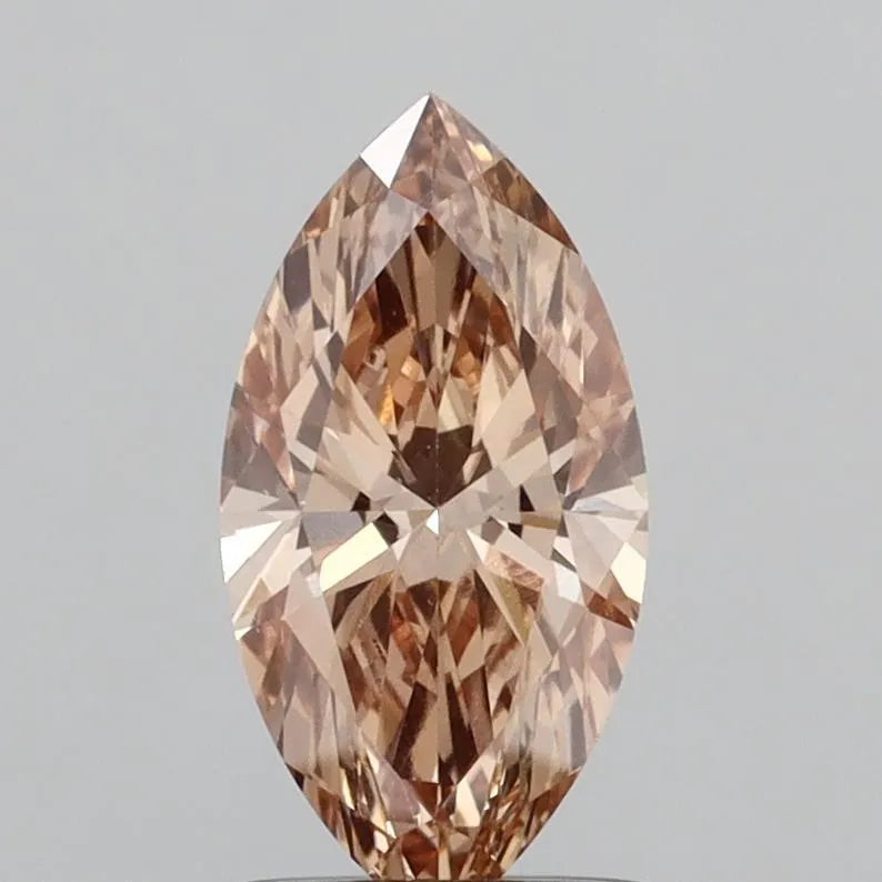 1.02ct marquise lab grown diamond (colour fancy brown, clarity vs1, igi certified)