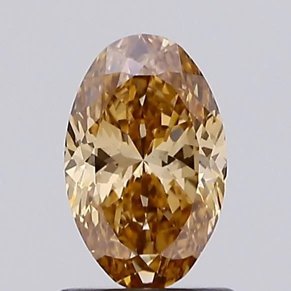 1.02ct Oval Lab Grown Diamond (Colour Fancy Yellowish Brown, Clarity VS1, IGI Certified)