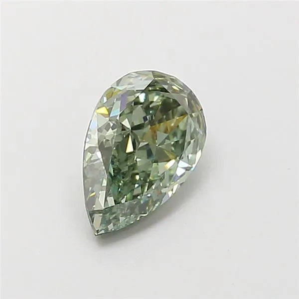 1.02ct pear lab grown diamond (colour fancy intense green, clarity vs1, igi certified)