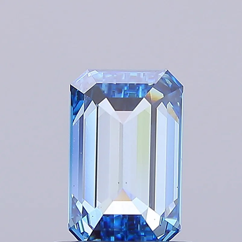 1.03ct Emerald Lab Grown Diamond (Colour Fancy Vivid Blue, Clarity VS2, IGI Certified)