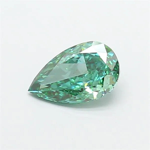 1.03ct pear lab grown diamond (colour fancy vivid green, clarity vs1, igi certified)