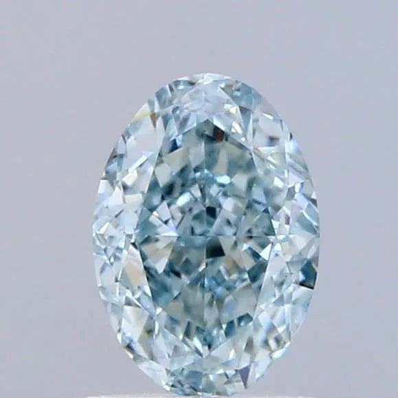 1.04ct Oval Lab Grown Diamond (Colour Fancy Intense Greenish Blue, Clarity VVS2, IGI Certified)