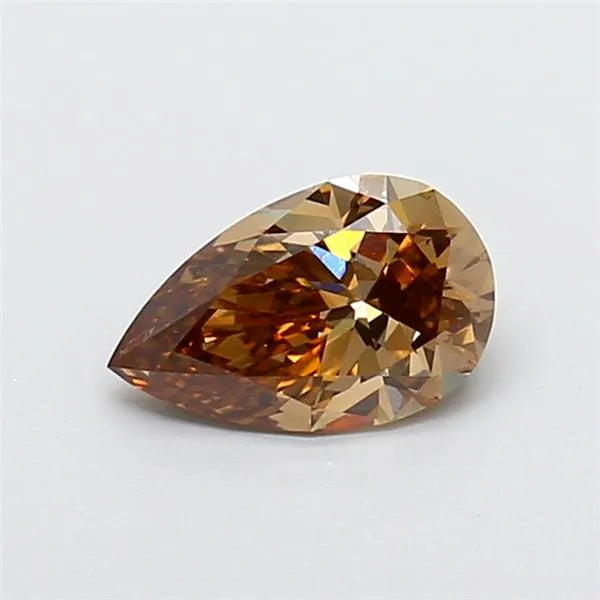 1.04ct pear lab grown diamond (colour fancy brown, clarity vs1, igi certified)