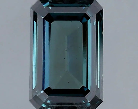 1.07ct Emerald Lab Grown Diamond (Colour Fancy Deep Blueish Green, Clarity VS2, Cut VG, IGI Certified)