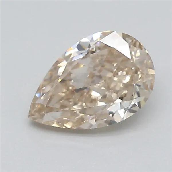 1.07ct pear lab grown diamond (colour very light brown, clarity vvs2, igi certified)