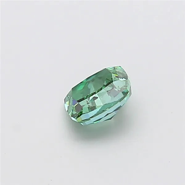 1.08ct Cushion modified Lab Grown Diamond (Colour Fancy Vivid Green, Clarity VVS2, IGI Certified)