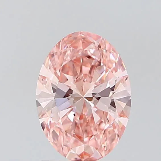1.08ct oval lab grown diamond (colour fancy vivid pink, clarity vs2, igi certified)