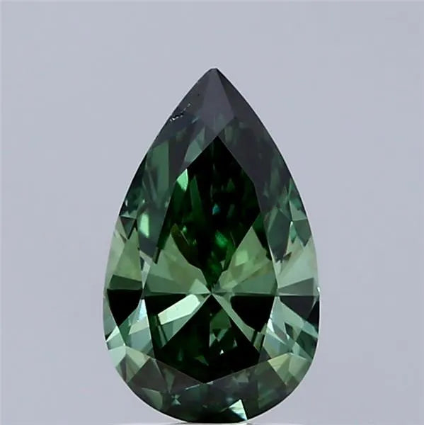 1.08ct pear lab grown diamond (colour fancy vivid green, clarity vs2, igi certified)