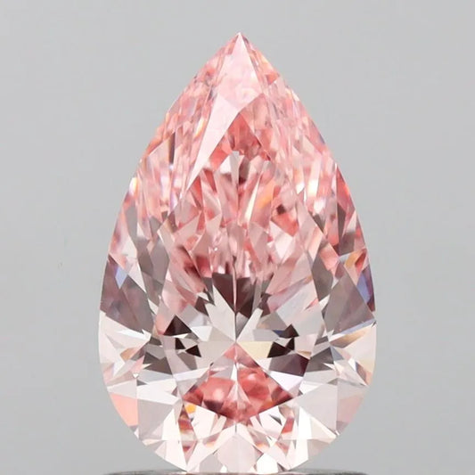 1.08ct Pear Lab Grown Diamond (Colour Fancy Vivid Pink, Clarity VVS2, IGI Certified)