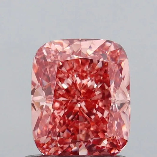 1.09ct Cushion modified Lab Grown Diamond (Colour Fancy Vivid Pink, Clarity VVS2, IGI Certified)