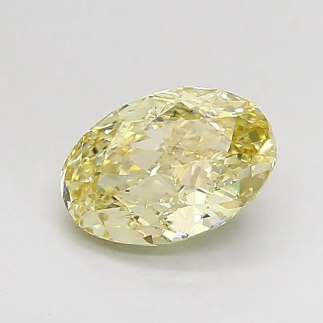 1.10ct Oval Lab Grown Diamond (Colour Fancy Light Yellow, Clarity VVS2, IGI Certified)