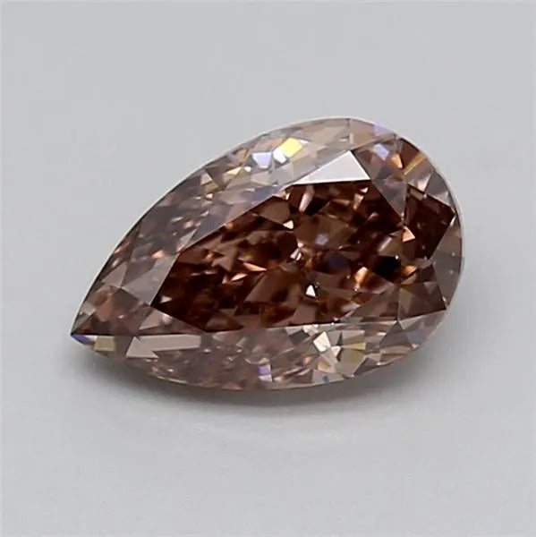 1.10ct pear lab grown diamond (colour fancy brown, clarity vs1, igi certified)