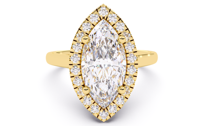 Luxe Aimé Majesty Halo Engagement Ring, Front View