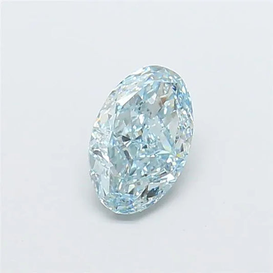 1.14ct Oval Lab Grown Diamond (Colour Fancy Vivid Blue Green, Clarity VVS2, IGI Certified)