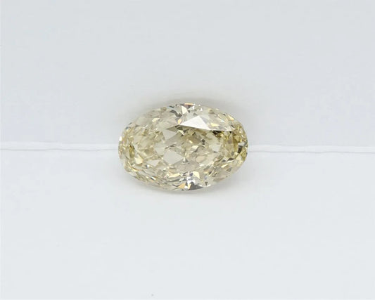 1.17ct Oval Lab Grown Diamond (Colour Fancy Light Gray Yellow, Clarity VVS2, IGI Certified)