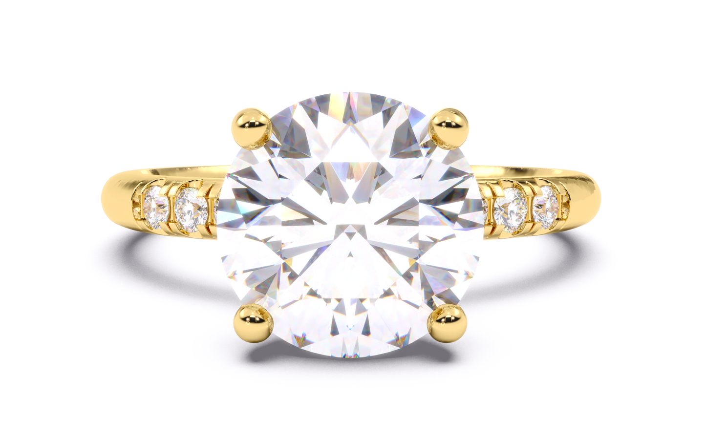 luxe aimé celeste pavé engagement ring, front view