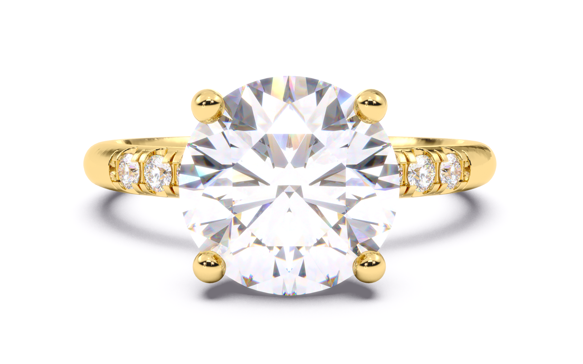 Luxe Aimé Celeste Pavé Engagement Ring, Front View