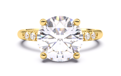 Luxe Aimé Celeste Pavé Engagement Ring, Front View