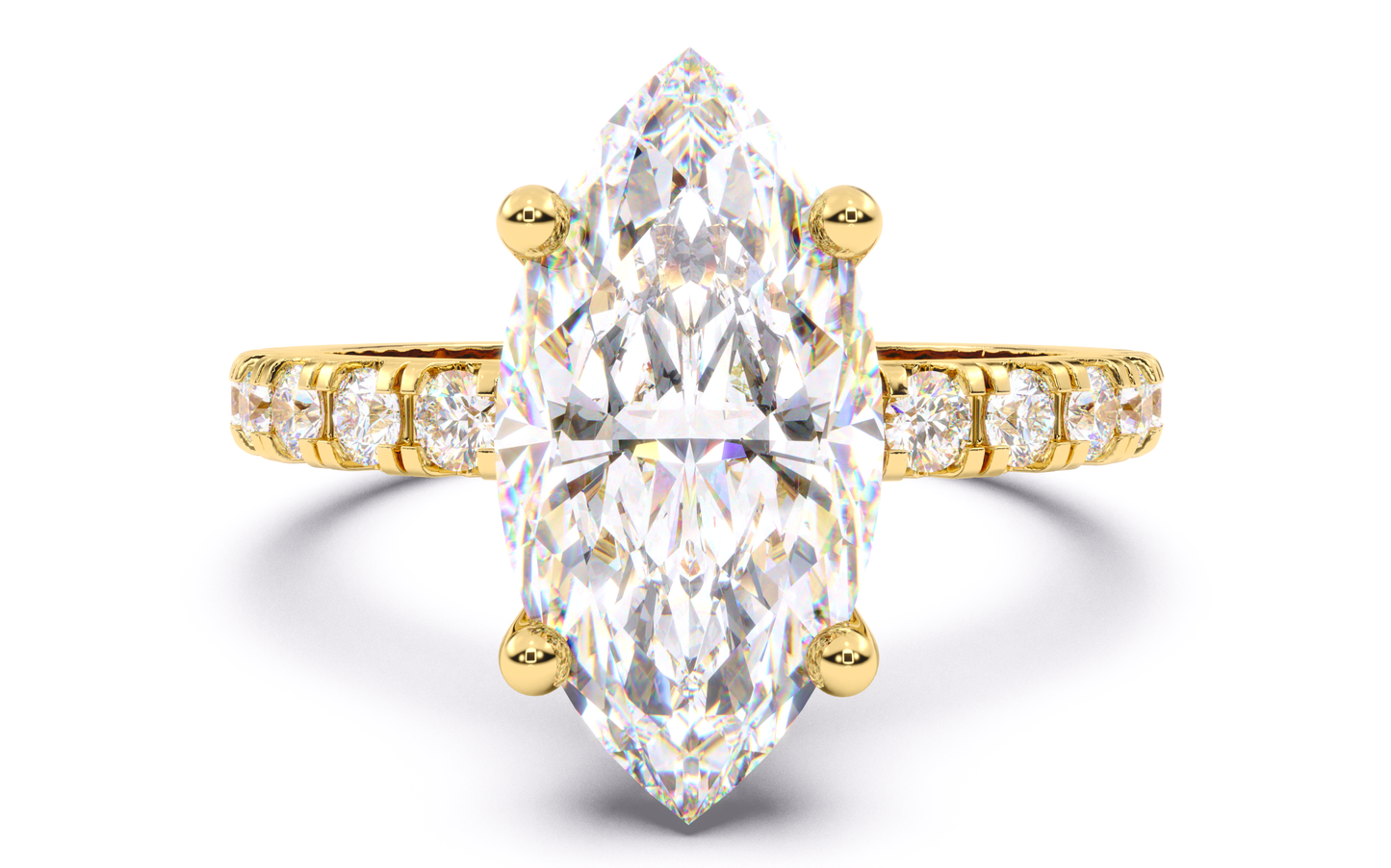 luxe aimé eminence pavé engagement ring, front view