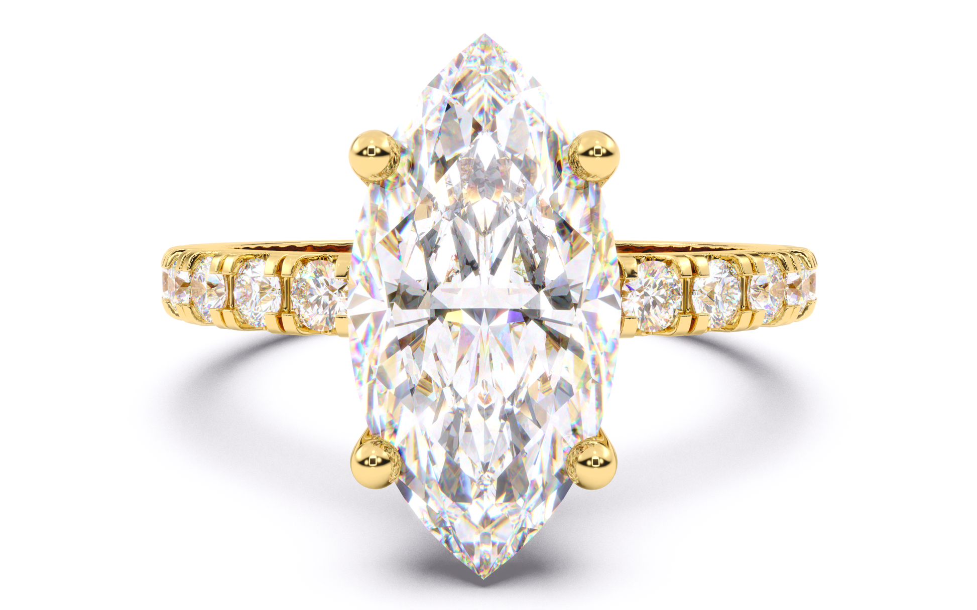 Luxe Aimé Eminence Pavé Engagement Ring, Front View