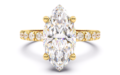 Luxe Aimé Eminence Pavé Engagement Ring, Front View