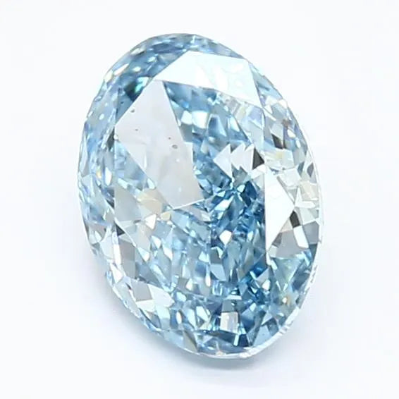 1.31ct Oval Lab Grown Diamond (Colour Fancy Vivid Blue, Clarity VS1, IGI Certified)