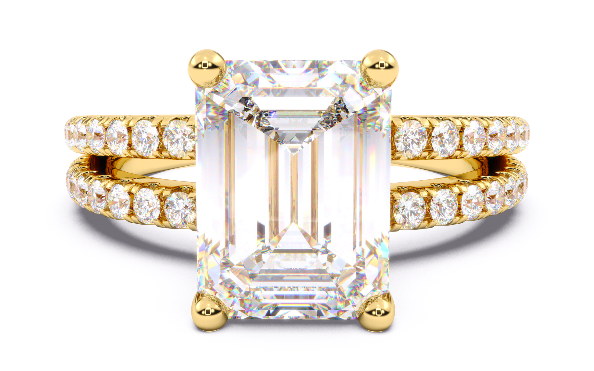 Luxe Aimé Véloire Pavé Engagement Ring, Front View