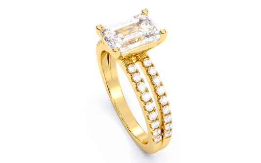 Luxe Aimé Véloire Pavé Engagement Ring, Side View