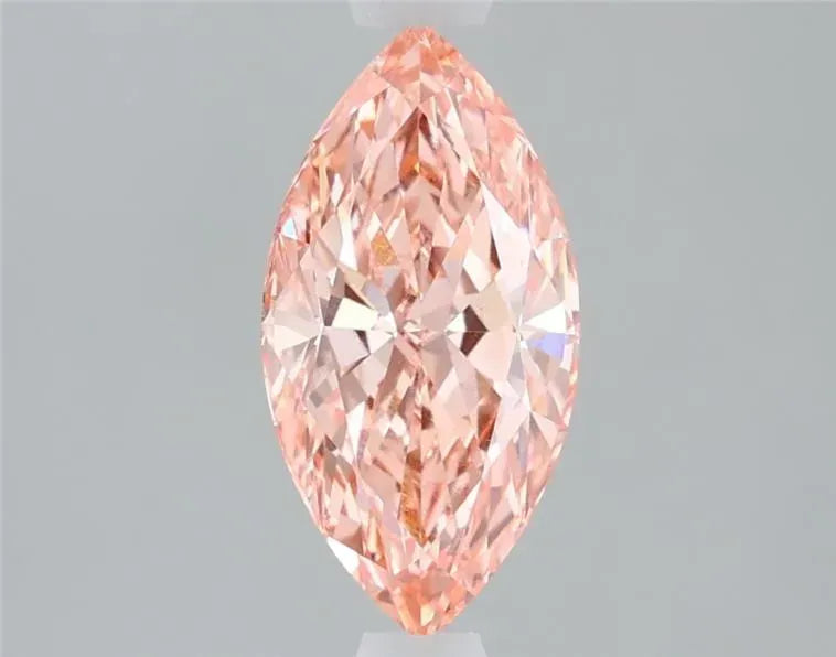 1.34ct marquise lab grown diamond (colour fancy vivid pink, clarity vvs2, igi certified)