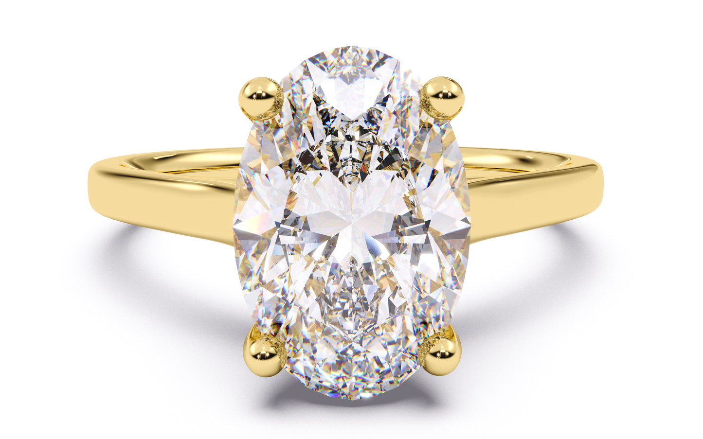 luxe aimé cathedral engagement ring, front view
