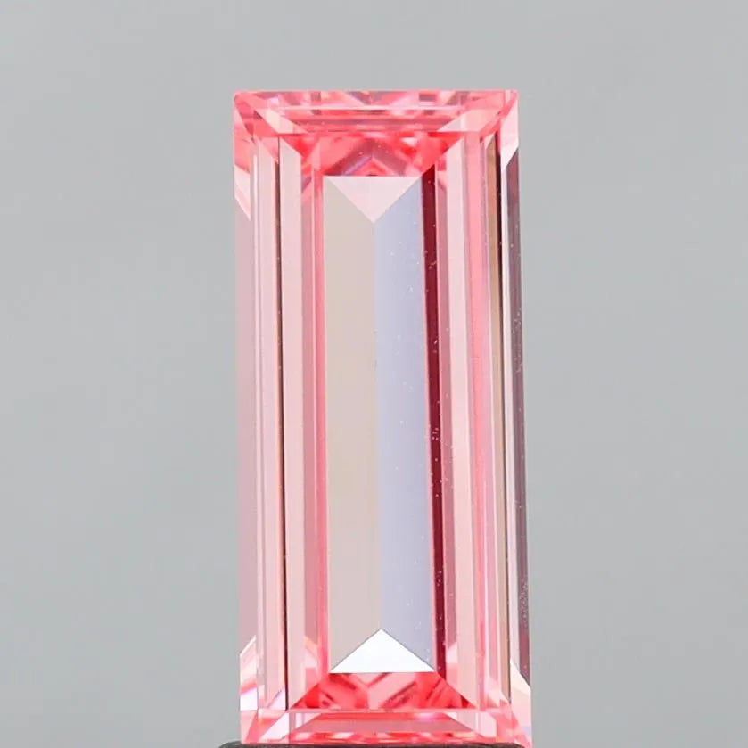 1.47ct baguette lab grown diamond (colour fancy pink, clarity vvs2, igi certified)